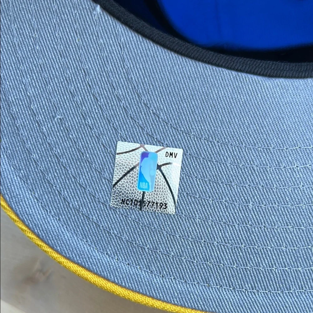 New Era 9FIFTY Golden State Warriors Snapback Hat Blue Yellow NBA Cap